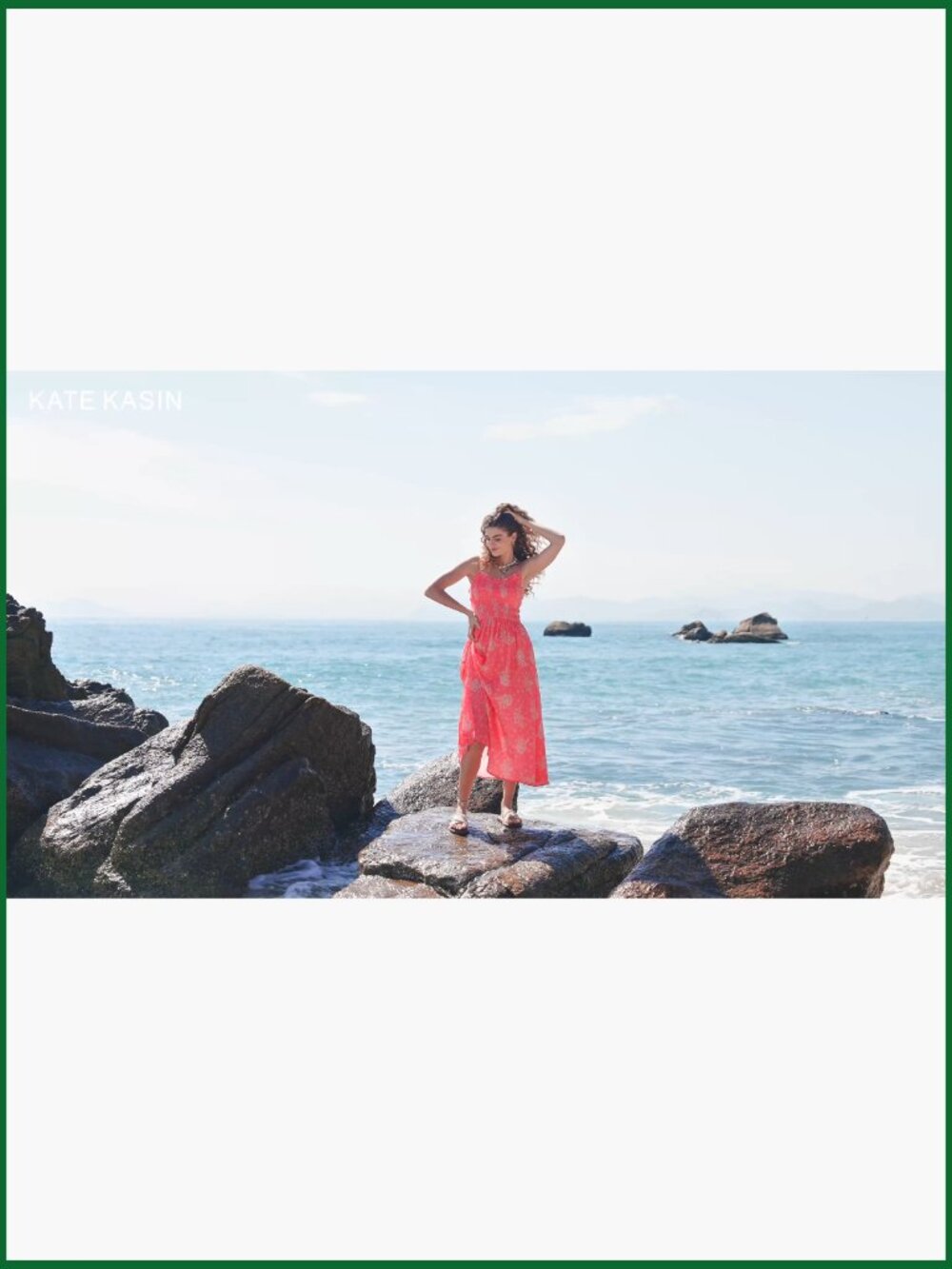 Floral Maxi Dress with Pockets, Spaghetti Strap, Wrinkle-Resistant Polyester - Picture 6 of 7